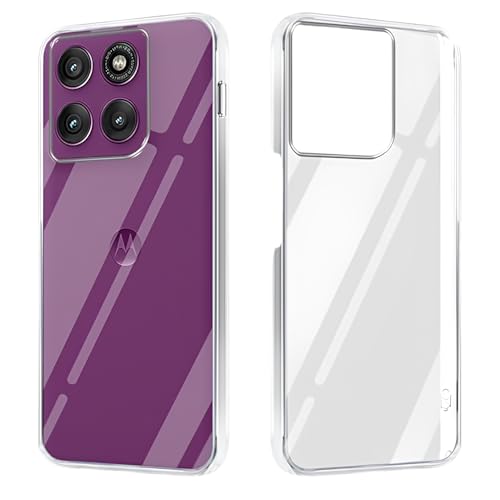 Image of Lifetime Anti-Yellow Clear Back Cover Case for Motorola Edge 60 Pro (Sleek Crystal Hard Back | Shockproof Protection with Camera Protection)