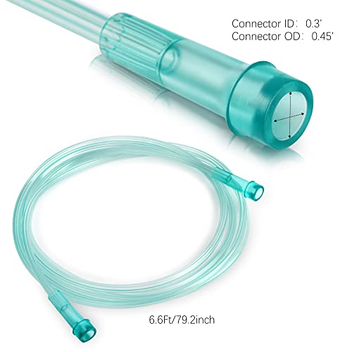 2 Pack Oxygen Mask For Face Adult With 6.6' Tube & Adjustable Elastic Strap - Size L #TOP4