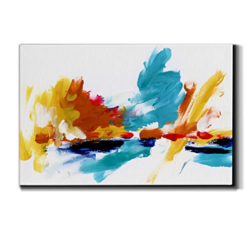 WEXFORD HOME Landscape Wall Art Premium Gallery Wrapped Canvas Abstract Ocean Forest Modern Artwork Decoration for Living Room Kitchen Bathroom Office, Ready to Hang