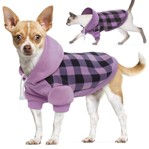 Plaid-Dog-Hoodie-Soft-Dog-Sweatshirt-Warm-Fleece-Dog-Hoodies-for-Small-Dogs-Puppy-Hoodie-Pet-Sweaters-with-Hat-for-Medium-Dogs-Cat-Hooded-Dog-Clothes-French-Bulldog-Costume-Outfits-Coat - Cucciolini Doodles   Plaid-Dog-Hoodie-Soft-Dog-Sweatshirt-Warm-Fleece-Dog-Hoodies-for-Small-Dogs-Puppy-Hoodie-Pet-Sweaters-with-Hat-for-Medium-Dogs-Cat-Hooded-Dog-Clothes-French-Bulldog-Costume-Outfits-Coat