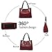 LAORENTOU Women's Bag Leather Handbag Lady Shoulder Purse Cowhide Tote (red)