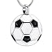 TIANZXS Gioielli di cremazione per Collana commemorativa di palloni da Calcio in Acciaio Inossidabile per Collana di Ceneri per Uomo