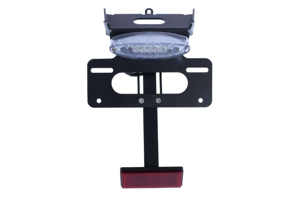 avdb - Uchwyt na płytę motocyklową AVDB kompatybilny z KTM ENDURO 690 2008-2010, ENDURO 690R 2009-2018, SMC690 / SMC 690 2008-2011, SMCR 690 / SMC 690 R 2012-2017 w zestawie Światełka odblaskowa