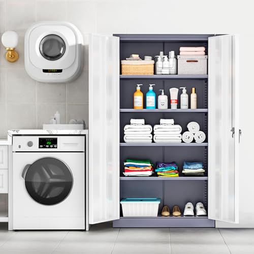 image for INTERGREAT Metal Garage Storage Cabinet with Lock, 72