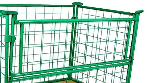Abrollwerk 20er Set Gitteraufsatzrahmen 1200x800x800 mm grün lackiert für Euro-Paletten – klappbare Gitterbox mit 800 mm Nutzhöhe für DIN-Paletten – für Industrie & Garten & Brennholz