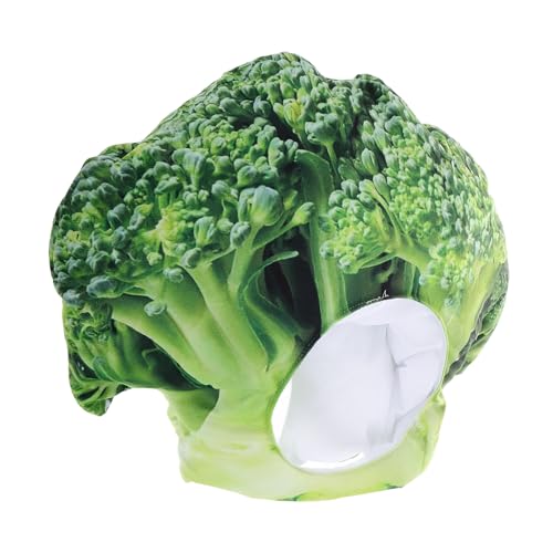 Bonnet brocoli peluche amusant avec texture douce pour accessoires de séances photo