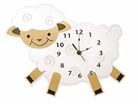 Algopix Similar Product 12 - Baby Barnyard Lamb Wall Clock