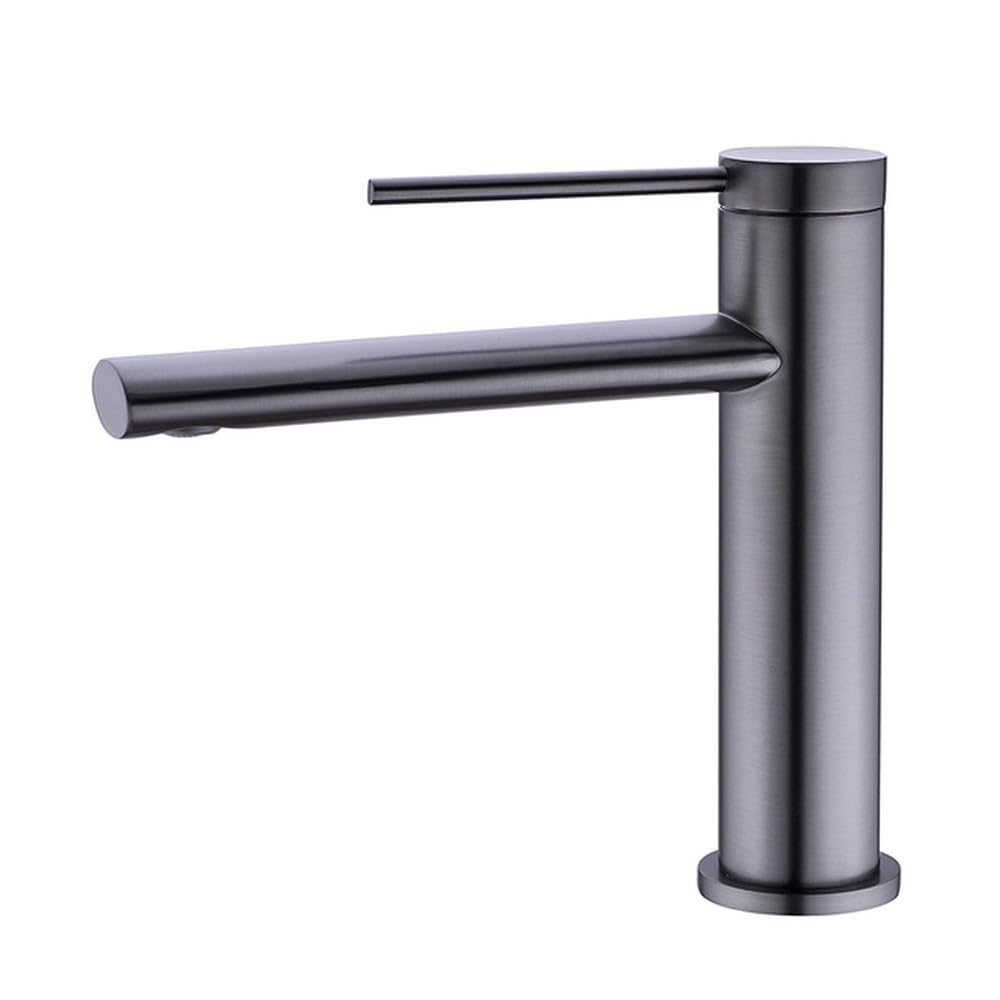 Mitigeur de lavabo gris pistolet en laiton pour vasque de salle de bain