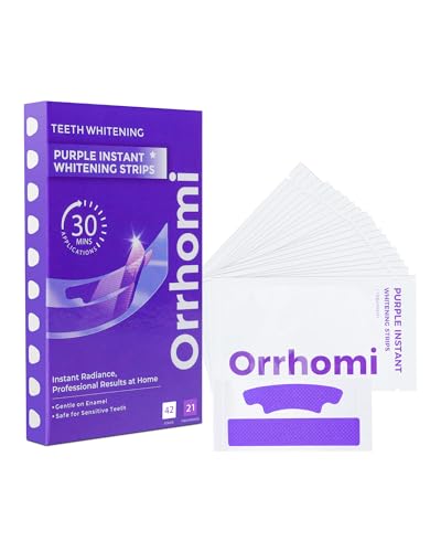 Image of Teeth Whitening Strips, Purple, Enamel Safe, Sensitive, 21 Treatments