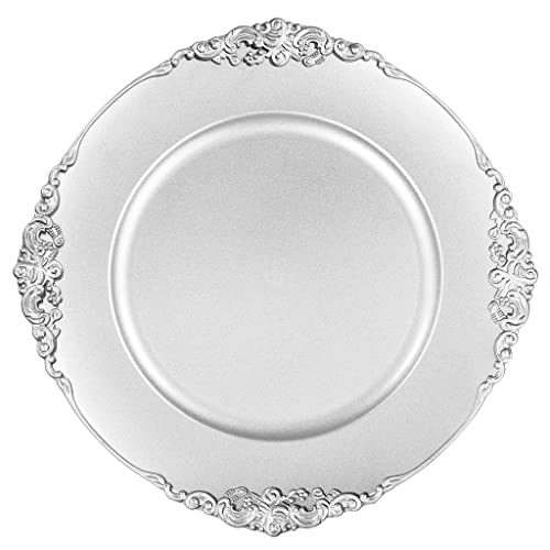 Plato redondo vintage plateador 1 pieza plata miniatura 1