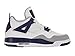 JORDAN 4 Retro Gg Big Kids Style, White/Hyper Orange/Deep Blue, 7