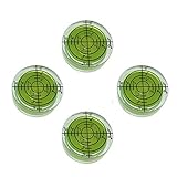 32mm Circular Bubble Spirit Level BY GFNT for Tripod, Phonograph, Turntable Etc (4-Pack Green)