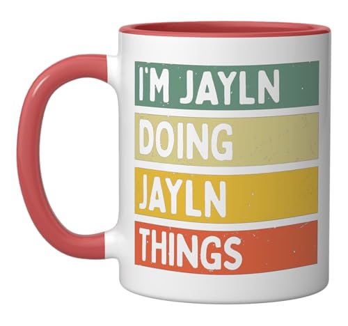 Taza de cerámica personalizada con texto divertido Jayln miniatura 1