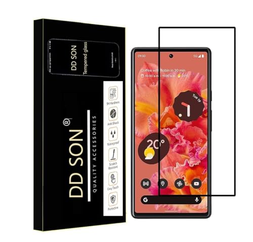 Image of DD SON Tempered Glass Screen Protector Compatible for Google Pixel 6 (6.4 Inch) HD Glass with Edge to Edge Coverage and Easy Installation kit,Black