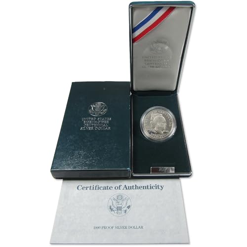 1990 P Eisenhower Centennial Commemorative Silver Dollar Proof OGP COA