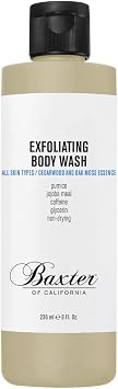 Baxter of California Exfoliating Body Wash   236ml   Cedarwood & Oakmoss Scent   Daily Hydrating Body Cleanser with Pumice & Jojoba Meal   Paraben-Free Scrub for Smooth Skin