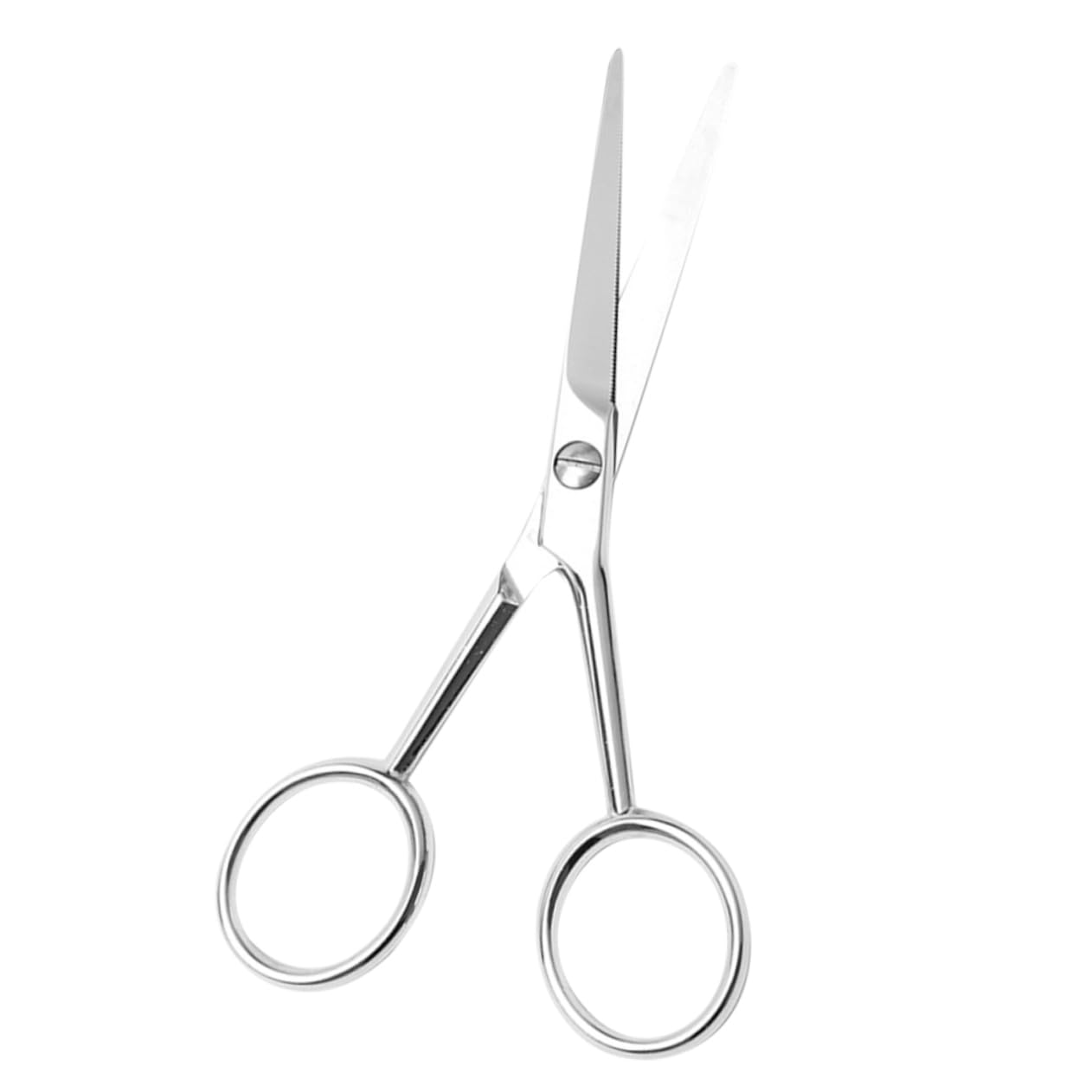 TOVINANNA Stainless Steel Scissors with Skid Grip for Precision Beard Trimming Durable Grooming Tool for Men Stylish Design Toothed Blades for Enhanced Control