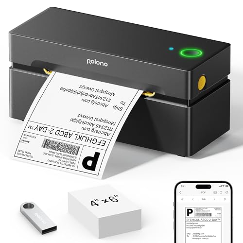 Bisofice Bluetooth-Etikettendrucker 4×6″ – DHL/Versand, Kompatibel Mit IOS, Android, Windows, Mac