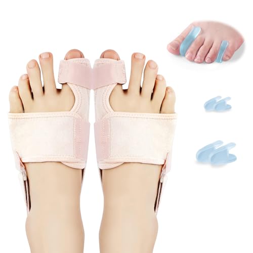 XREKNOi Bunion Corrector, Orthopedic Bunion Splint, Big Toe Pinky Toe Separator for Pain Relief, Non-Surgical Hallux Valgus Correction, Hammer Toe Straightener Kits Pack