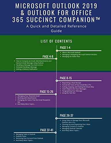Microsoft Outlook 2019 & Outlook for Office 365 Succinct Companion™: A Quick and Detailed Reference Guide