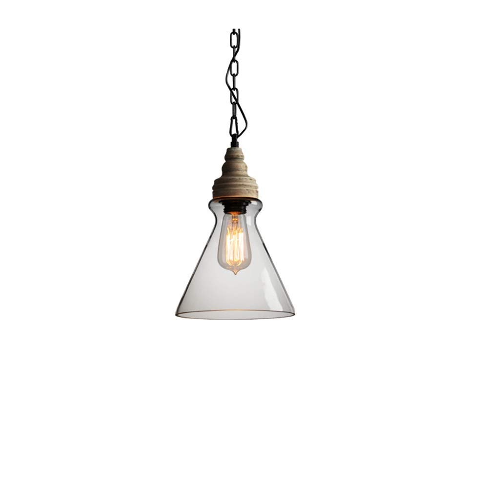 NZDY American Country Chandelier Creative Geometric Ceiling Pendant Lamp Industrial Art Pendant Light with Clear Glass Lampshade Office Bedroom Cafe Personality Bar Decor,C