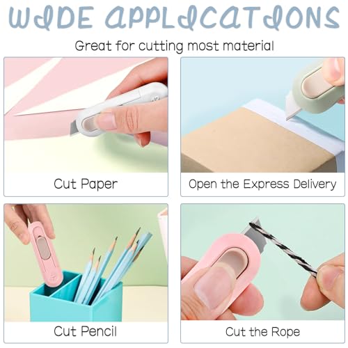 Mini Retractable Box Cutter for Office, Home, Crafts, and Hobby Use