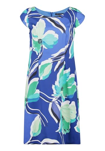 Betty Barclay Damen Etuikleid Kurzarm 40 Blau/Grün