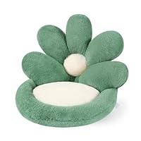 Ditucu Flower Shape Chair Pillow Cute Seat Cushion 19 inch Comfy Lazy Sofa Floor Pillows Dorm Seating for Bedroom Decor Green