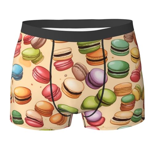 HLBSDM Calzoncillos bóxer para Hombre con Sabor a Galleta de Macaron, con Cintura Cubierta. Calzoncillos bóxer para Uso Diario.