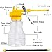 Oil Can Transparent High Pressure Oiler Lubrication Oil Can Bottle Oiling Gun with Rigid & Flex Spout Thumb Pump Tool Oiler