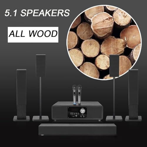 Système de son Home Cinéma 100 W, son surround sans fil Bluetooth 5.1 avec télécommande, son stéréo immersif à 360° pour un divertissement à domicile ultime