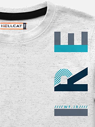 Image of HELLCAT Boys Round Neck Printed Blended Cotton Tshirt -Combo Pack of 2 - Pink /Blue