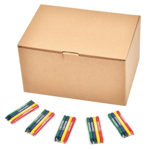 Madisi Crayons Bulk Pack, Regular Size, 4 Colors, cellophane 250 Packs, 1000 Count - Thumbnail 2
