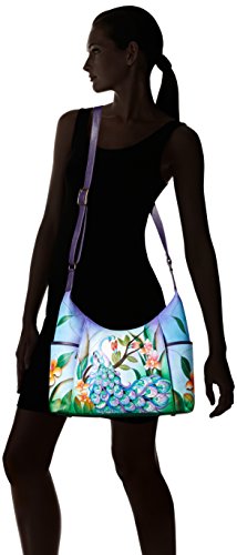 Image of Anna by Anuschka Handpainted Women's Genuine Leather Large Shoulder Hobo