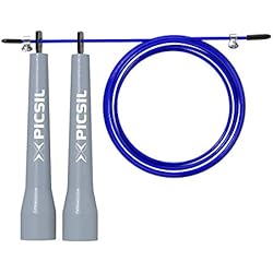 Accesorios Fitness Baratos PicSil Comba Profesional Cross Training, Rodamientos Dobles para Mayor Velocidad, Ideal para Saltar, Fitness, Boxeo, Gym y MMA, Resistente y Adaptable para Hombres, Mujeres y Niños, Material ABS