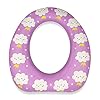 EUROXANTY Toiletbril voor kinderen, toiletverlooper, wc-adapter voor kinderen, universeel, 30 x 29 x 6 cm, roze wolken