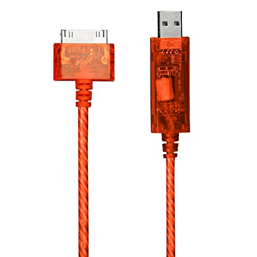 Pilot Electronics EL-1401N Electroluminescent V2 Charge/Sync iPhone 4 Cable, Orange