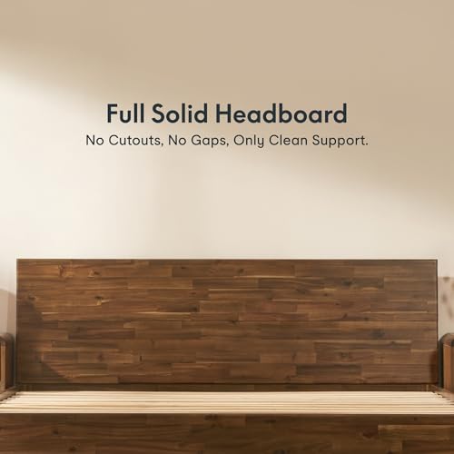 Image of FLEXISPOT Hako G3 King Solid Acacia Wood Bed, Tool-Free Assembly