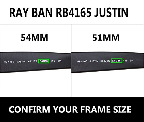 Ikon Lenses Replacement Lenses For Rb4165 Ray Ban (Polarized) - Fits Rayban Rb 4165 Justin Sunglasses - Ice Blue (54 Mm) #TOP1