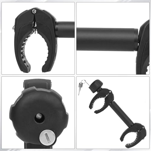 Sorlpv Rahmenhalter für Fahrradträger 32CM Länge, Universal Kurze Fahrradrahmenhalter Abschließbare, Rahmenhalter für Rahmendurchmesser des Fahrrads: Ø 3-6cm