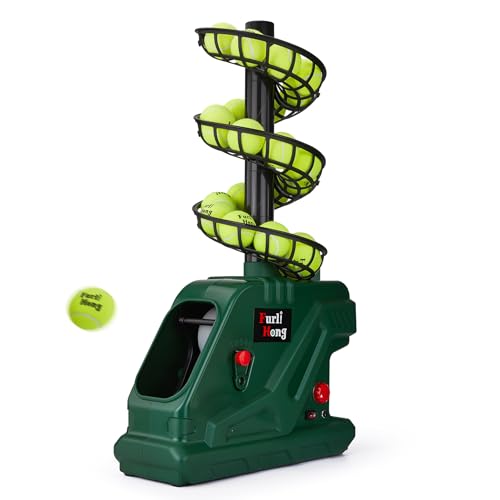 Furlihong 3819BH Portable Tennis Ball Machine – 5 Adjustable Angles, 2 Power Levels, 4 Serve Intervals, Up to 30 MPH, for All Skill Levels Training by Furlihong - Used condition - US$214.42