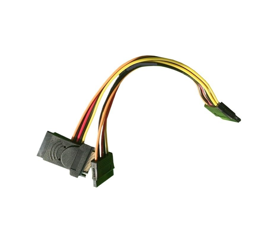 8inch 15-pin SATA Power Male to 2 x Female Splitter Cable with ON/E SATA Power Male to Female Gender Changers