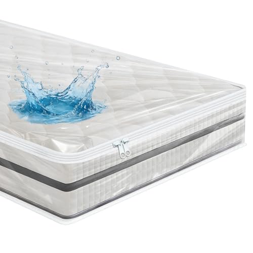 Funda para colchón de 180 x 200 cm, bolsa de colchón para mudanzas y almacenamiento, funda protectora para colchón con cremallera, impermeable, resistente a desgarros, reutilizable