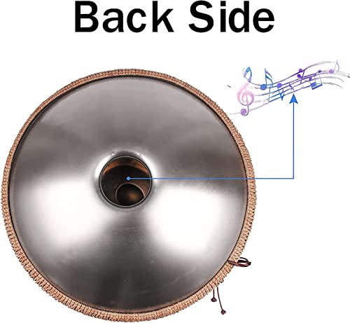 Hand Pan Drums, Handpan Steel Drums Instrumento Musical D Minor 10 Notas 22 pulgadas Steel Hand Drum con Bolsa de Transporte, Soporte para Tambor y Mazo, Paño Libre de Polvo miniatura 3