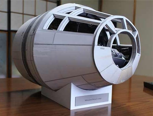 NZPOST1:12 Scale Millennium Falcon Cockpit DIY Handcraft Paper Model KIT(Unassembled Kit), Small, As pic