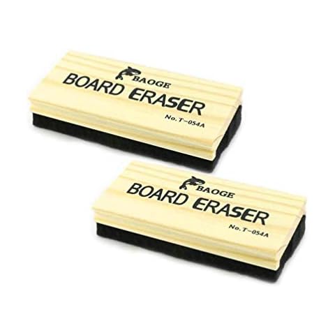 Paquete de 2 gomas de borrar de pizarra de madera de fieltro borrador de plumero Cover