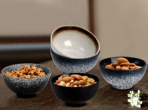 Foraineam 8 Pack Small Bowl Porcelain Dessert Bowls, 4.5 Inch Round Bowl Set For Ice Cream, Snacks, Rice, Salad, Condiments, Fruits, Side Dishes #TOP6