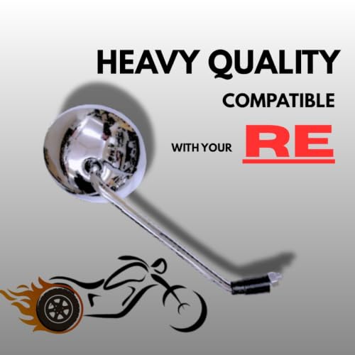 Image of Rear View Touring Chrome Mirror Compatible With RE Bikes (2021 To 2026)