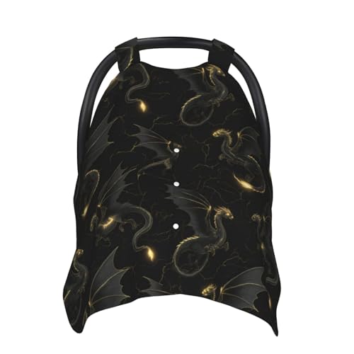 Housse de siège auto bébé en tissu respirant haut de gamme au motif dragon chic