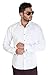 AZAR MAN Slim fit Lay Down Spread Collar French Cuff Tuxedo Shirt 15 Medium White